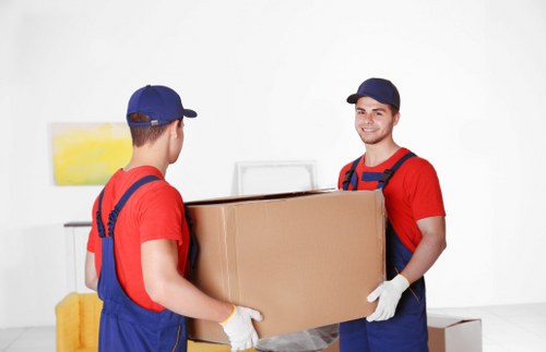 Careful loading of household items during a local Eltham removal