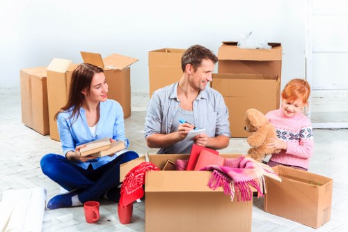 Local business relocation with careful packing and access planning