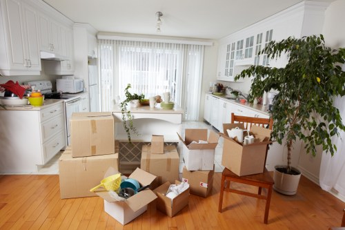 Residential packing service in Eltham with boxes prepared for transport