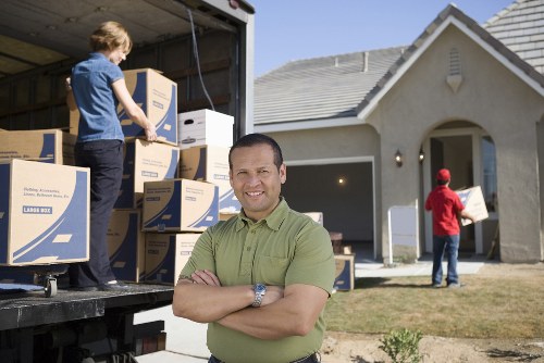 Loading furniture into a removal truck for an Eltham move
