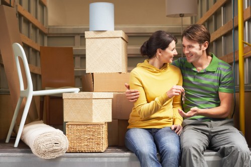 Professional moving van arriving for a house move in Eltham